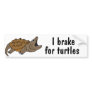 AF- I Brake for Turtles Snapping Turtle Sticker Bumper Sticker
