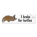 AF- I Brake for Turtles Snapping Turtle Sticker bumper stickers