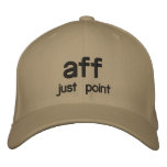 aff, just point embroidered hats
