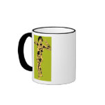 Affected black handle mug