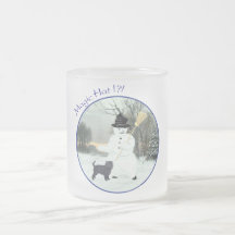 Affenpinscher and Snowman Coffee Mugs