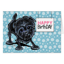 Affenpinscher at Play Greeting Card