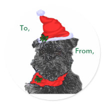 Affenpinscher Christmas Package Stickers
