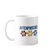 AFFENPINSCHER DAD Paw Print Mugs