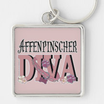 Affenpinscher DIVA Keychain