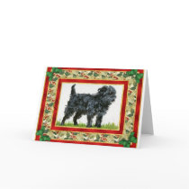 Affenpinscher Dog Blank Christmas Card