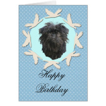 Affenpinscher Happy Birthday Card