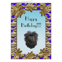 Affenpinscher Happy Birthday Card