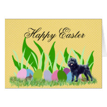 Affenpinscher Happy Easter Card