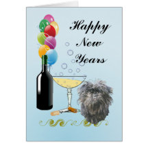 Affenpinscher Happy New Years Card