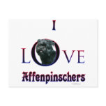 Affenpinscher I Love Postcard