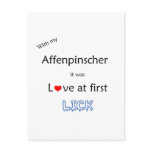 Affenpinscher Lick Design Postcard