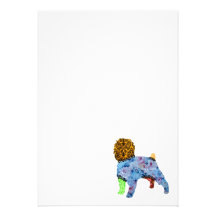 Affenpinscher Patchwork Pet Invitation
