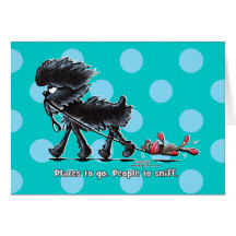 Affenpinscher Places to Go Greeting Card