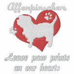 Affenpinschers Leave Paw Prints Embroidered Shirt