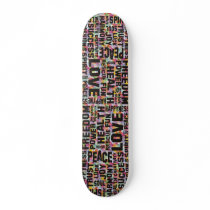 affirmations black - heart pattern skateboards