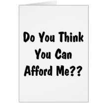 afford me greeting card