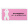 Affordable health care for all Americans Full Color Rack Card