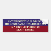 AFFORDABLE HEALTHCARE BUMPER STICKER