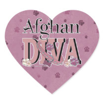 Afghan DIVA Heart Stickers