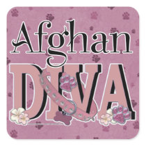 Afghan DIVA Square Stickers