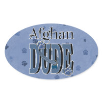 Afghan DUDE Oval Sticker