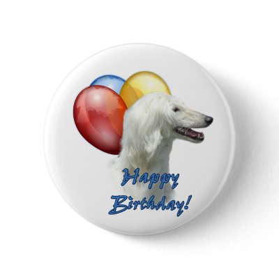 Afghan Happy Birthday Balloon Pinback Button by GreyWolfCreation