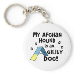 Afghan Hound Agility Dog Keychain