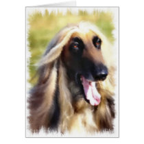 Afghan Hound Art Gifts Greeting Card
