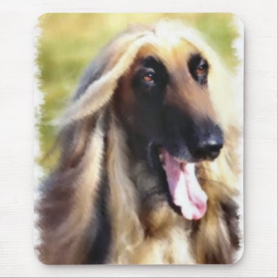 Afghan Hound Art Gifts Mouse Mats by DogsByDezign