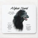 Afghan Hound (blk) History Design mousepads