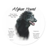 Afghan Hound (blk) History Design Stickers