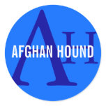 Afghan Hound Breed Monogram stickers