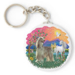 Afghan Hound (brindle cream) keychains