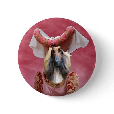 Afghan Hound Button Nobility Dogs Gift by podencobg