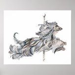 Afghan Hound Carousel Jump Poster