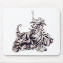 Afghan Hound Carousel Moving mousepads