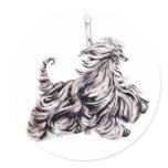 Afghan Hound Carousel Moving stickers