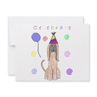 Afghan Hound Celebrate Personalized Invite by giftsjustforu