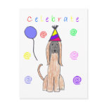 Afghan Hound Celebrate Postcard