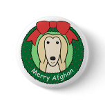 Afghan Hound Christmas Pins