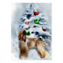 Afghan Hound Christmas Gifts Business Card Template