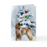 Afghan Hound Christmas Gifts Greeting Card
