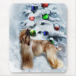 Afghan Hound Christmas Gifts Mousepad