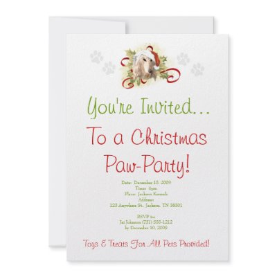 Afghan Hound Christmas Invitation by jaisjewels