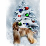 Afghan Hound Christmas Ornament photo sculptures