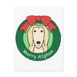 Afghan Hound Christmas Postcards