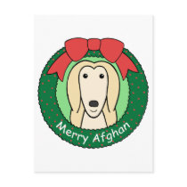 Afghan Hound Christmas Postcards