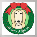 Afghan Hound Christmas posters