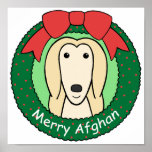 Afghan Hound Christmas posters
